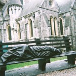 Homeless sculpture in Christchurch